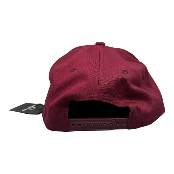 Brixton Original Authentic Maroon Logo Snapback Baseball Adjustable Hat/Cap - Picture 3 of 5
